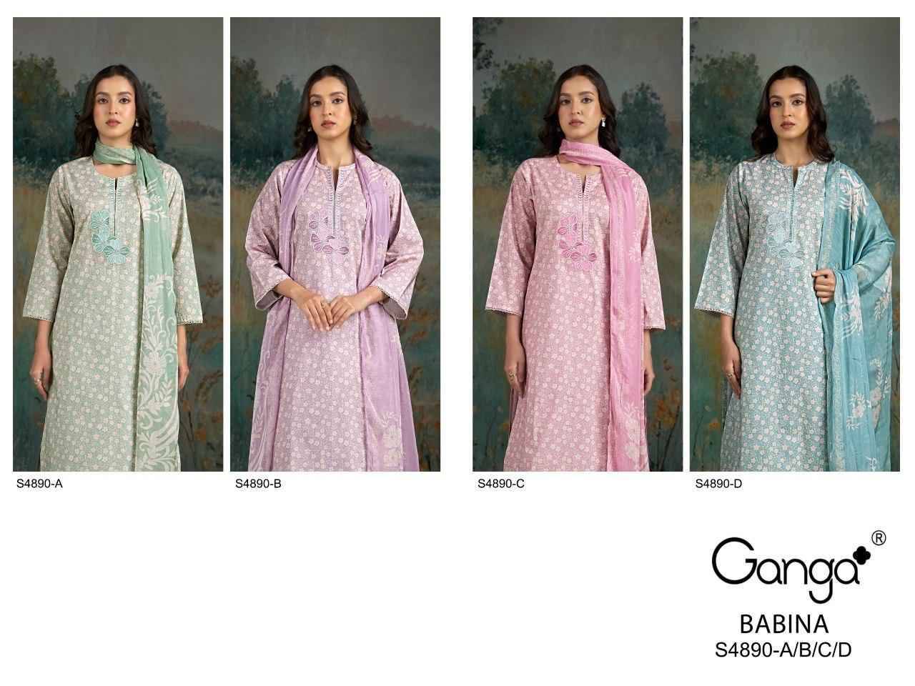 BABINA 4890 Series By Ganga Fashion Beautiful Festive Suits Stylish Colorful Fancy Casual Wear & Ethnic Wear PREMIUM COTTON Print Dresses At Wholesale Price